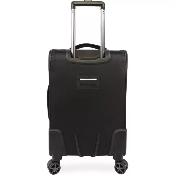 Brookstone Luggage Harbor Spinner Suitcase Black CheckinBrookstone Luggage Harbor Spinner Suitcase Black Checkin