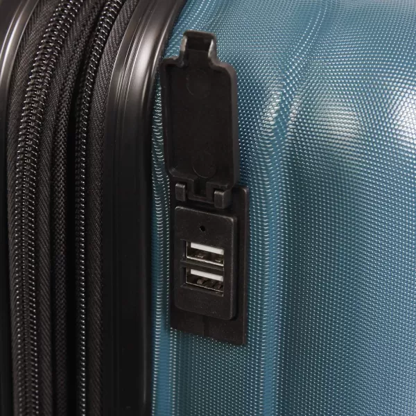 Brookstone Luggage Nelson Spinner Suitcase Dark Teal CarryOnBrookstone Luggage Nelson Spinner Suitcase Dark Teal CarryOn