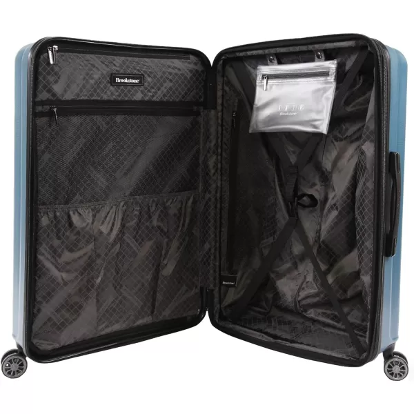 Brookstone Luggage Nelson Spinner Suitcase Dark Teal Checkin 29InchDark Teal Checkin 29Inch