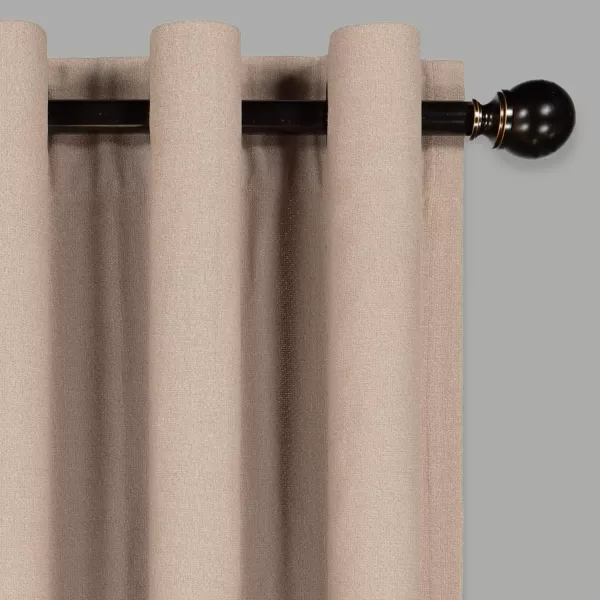 Brookstone Marco Mid Century Modern Room Darkening Grommet Top Window Curtains wLiner for Bedroom Single Panel 50 in x 63 in Ivory50 in x 108 in Taupe