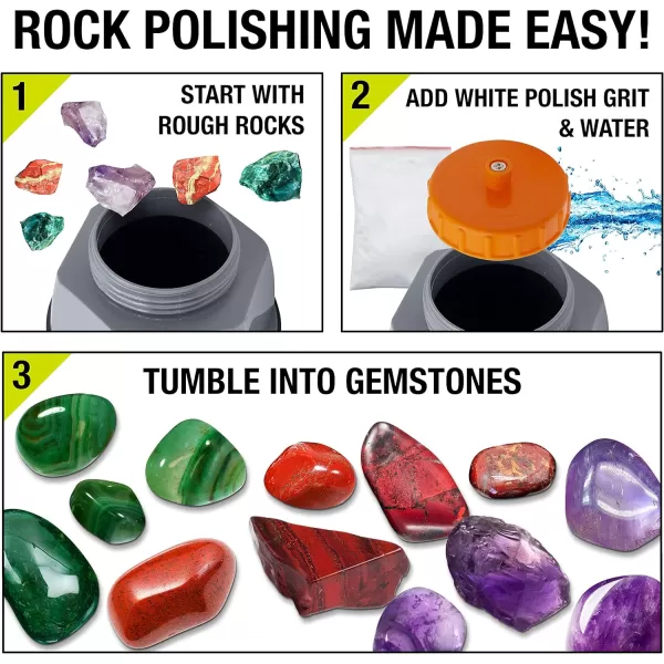 Brookstone Rock Tumbler and gem Stone Creation Kit for Kids with Rocks amp Jewelry Making Supplies IncludedBrookstone Rock Tumbler and gem Stone Creation Kit for Kids with Rocks amp Jewelry Making Supplies Included