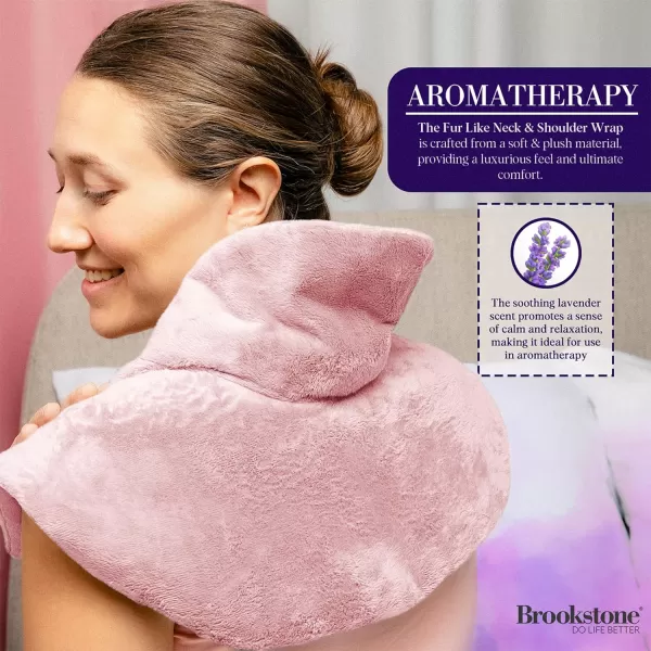 Brookstone TheraSpa Premium Hot and Cold Therapy Body Wrap with Straps Cooling and Microwave Heating Pad LavenderInfused Portable Midnight BlackNeck Wrap  Blush Pink