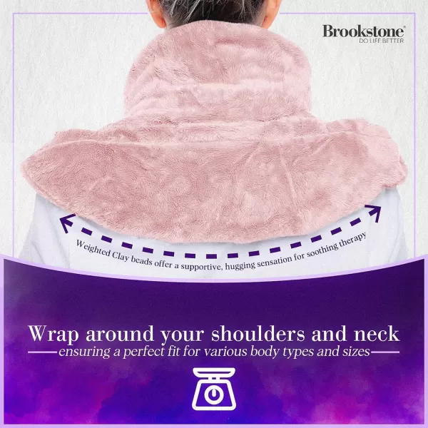 Brookstone TheraSpa Premium Hot and Cold Therapy Body Wrap with Straps Cooling and Microwave Heating Pad LavenderInfused Portable Midnight BlackNeck Wrap  Blush Pink