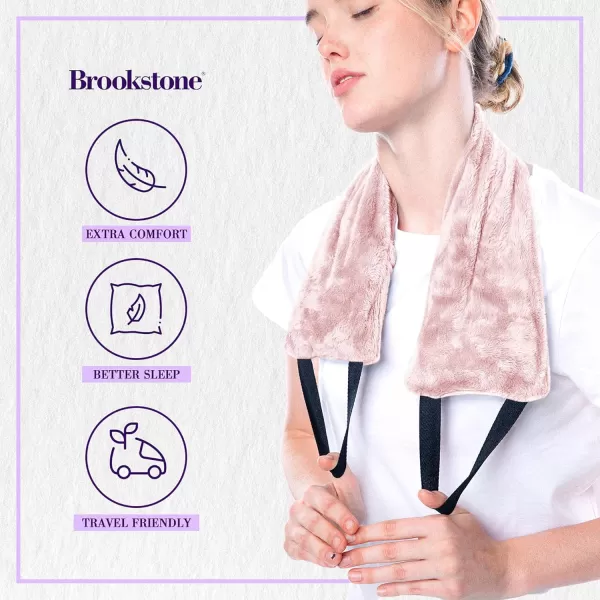 Brookstone TheraSpa Premium Hot and Cold Therapy Body Wrap with Straps Cooling and Microwave Heating Pad LavenderInfused Portable Midnight BlackNeck and Shoulder Wrap  Blush Pink