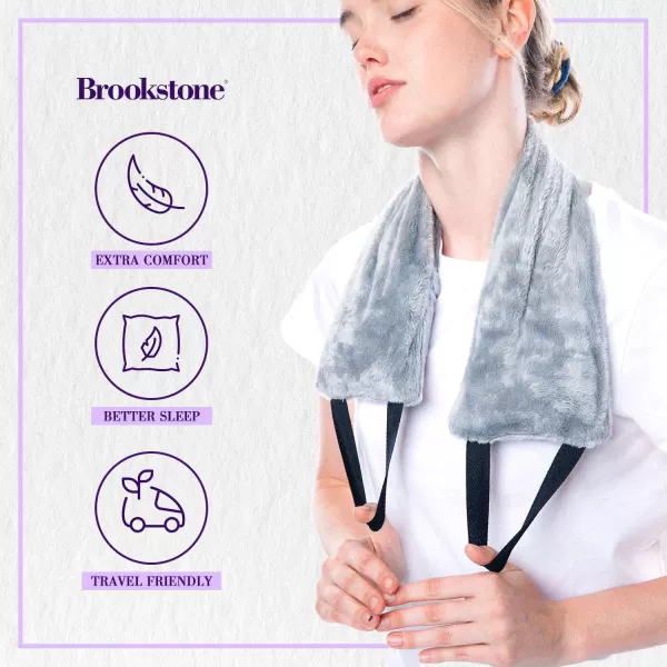 Brookstone TheraSpa Premium Hot and Cold Therapy Body Wrap with Straps Cooling and Microwave Heating Pad LavenderInfused Portable Midnight BlackNeck and Shoulder Wrap  Glacier Gray