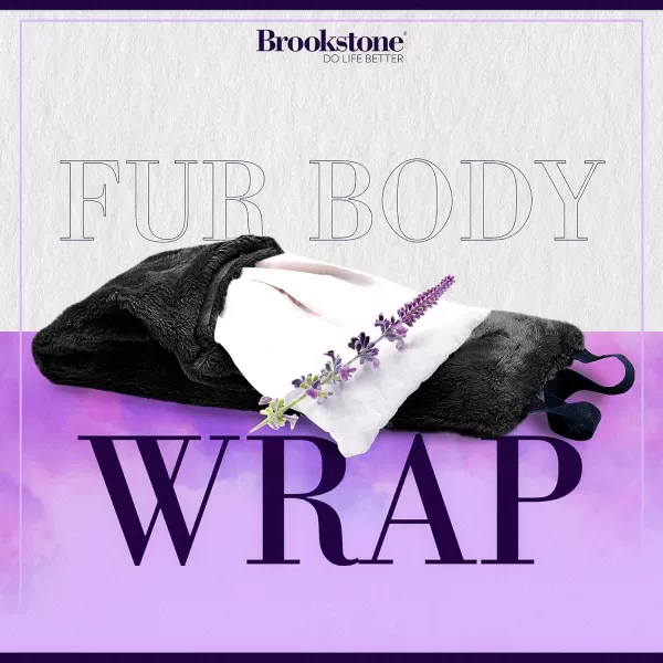 Brookstone TheraSpa Premium Hot and Cold Therapy Body Wrap with Straps Cooling and Microwave Heating Pad LavenderInfused Portable Midnight BlackNeck and Shoulder Wrap  Midnight Black