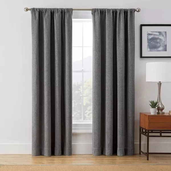 Brookstone  FZE002EB1CAM Harvey Mid Century Modern Room Darkening Window Curtains wLiner for Bedroom Single Panel 50 x 63 Camel50 x 63 Grey