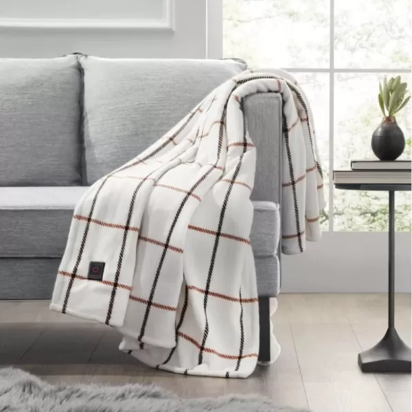 Brookstone 4Heat Setting Luxurious Heated ThrowBlanket 50 x 60 in WhiteBrookstone 4Heat Setting Luxurious Heated ThrowBlanket 50 x 60 in White