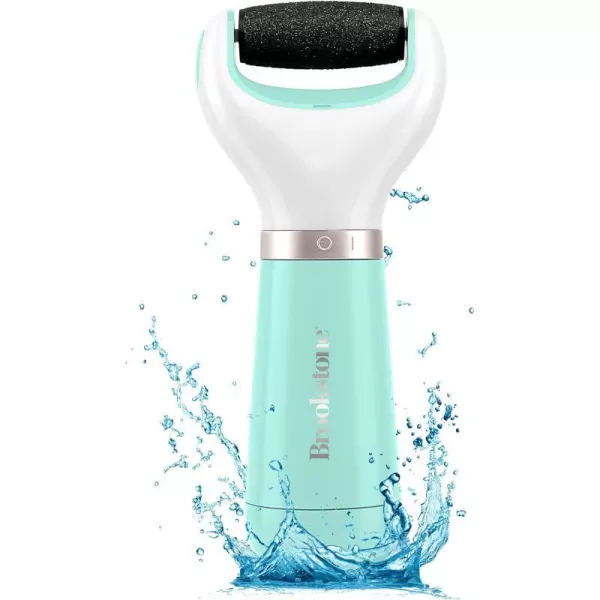 Brookstone Electric Foot Callus Remover  Diamond MicroMineral Roller Head Specially Made for Dry Feet Cracked Heels and AllAround Foot Repair  Pedicure Tools for at Home Foot Care  SeafoamSeafoam