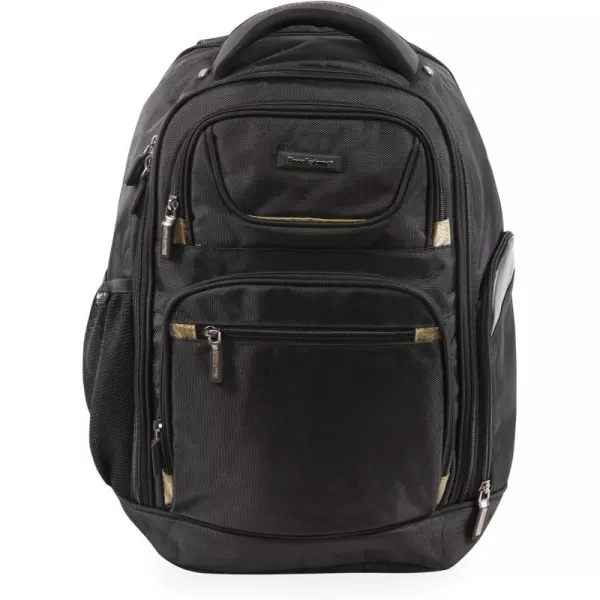 Brookstone Luggage Laptop Backpack BlackGold 18 Inch18 Inch BlackGold