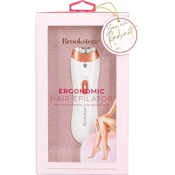 Brookstone Rose Gold Epilator for Women  Cordless Epilator for Face Bikini and Legs  Battery Operated with LED LightBrookstone Rose Gold Epilator for Women  Cordless Epilator for Face Bikini and Legs  Battery Operated with LED Light