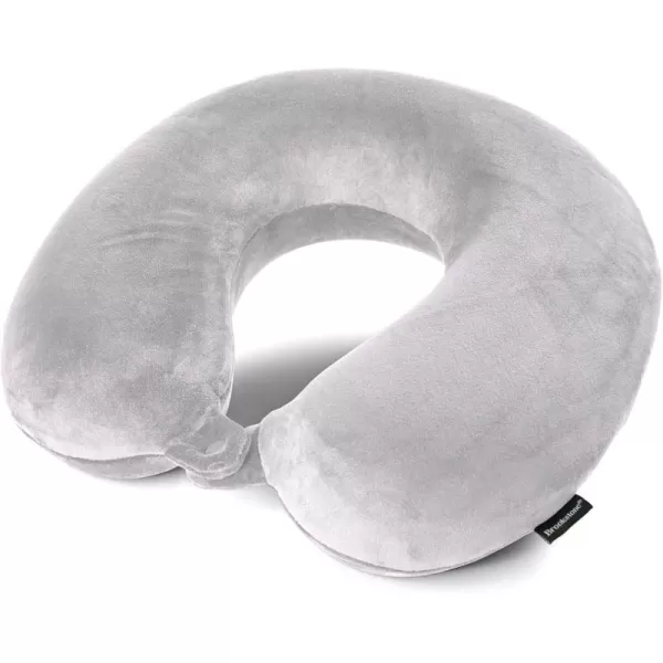 Broosktone Travel Neck Pillow  Lightweight Fleece Casing Extra Comfort Memory Foam  UShaped Neck Pillow for Travelling BlueCharcoal