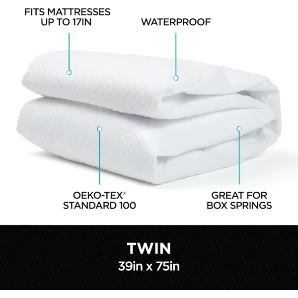 imageBrookstone Ultimate Waterproof Mattress Protector  Polyester Fabric Mattress Cover Protector  Waterproof Mattress Protector  CleanSense Allergen Technology  King Size Bed WhiteWhite