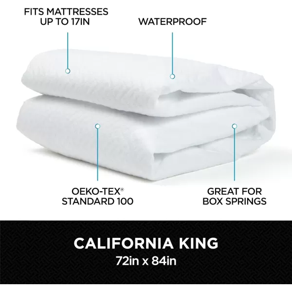 imageBrookstone Ultimate Waterproof Mattress Protector  Polyester Fabric Mattress Cover Protector  Waterproof Mattress Protector  CleanSense Allergen Technology  King Size Bed WhiteWhite