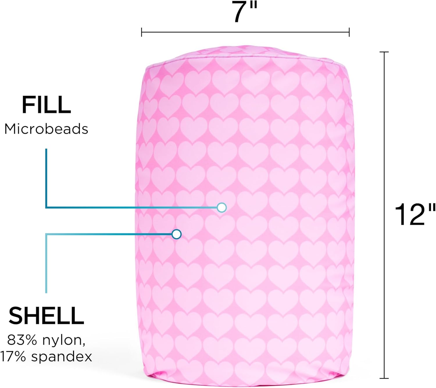 imageBrookstone Squishy FOM Cushion Pillow  The Original Stretchy Comfy Colorful Pillow for Neck Lumbar Support and Bed  for Sleeping Car Travel Gift for Mom  Small Pillow Lilac 12 x 7 InchesHearts