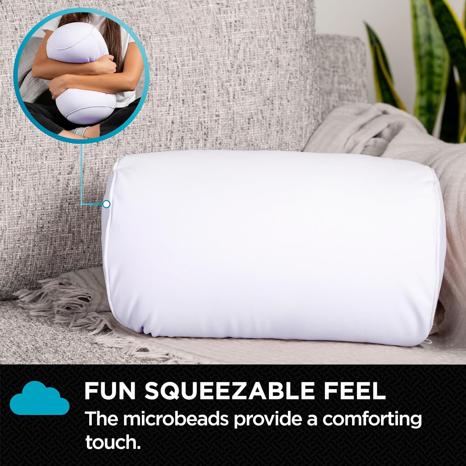 imageBrookstone Squishy FOM Cushion Pillow  The Original Stretchy Comfy Colorful Pillow for Neck Lumbar Support and Bed  for Sleeping Car Travel Gift for Mom  Small Pillow Lilac 12 x 7 InchesLilac