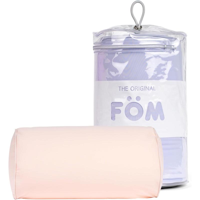 imageBrookstone Squishy FOM Cushion Pillow  The Original Stretchy Comfy Colorful Pillow for Neck Lumbar Support and Bed  for Sleeping Car Travel Gift for Mom  Small Pillow Lilac 12 x 7 InchesApricot