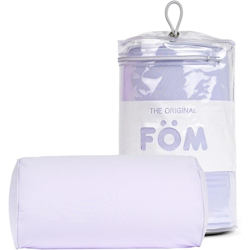 imageBrookstone Squishy FOM Cushion Pillow  The Original Stretchy Comfy Colorful Pillow for Neck Lumbar Support and Bed  for Sleeping Car Travel Gift for Mom  Small Pillow Lilac 12 x 7 InchesLilac