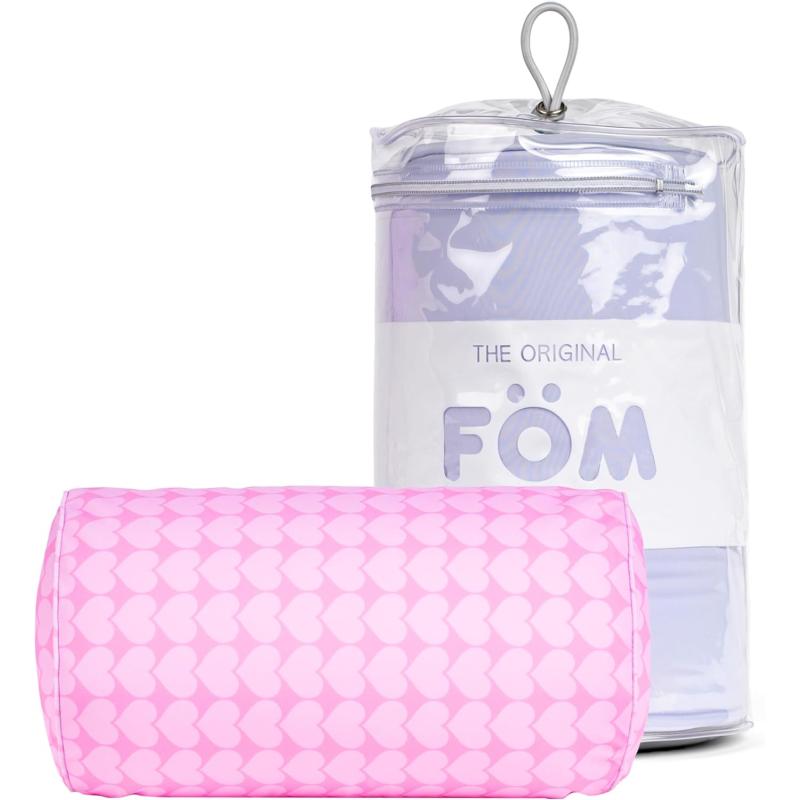imageBrookstone Squishy FOM Cushion Pillow  The Original Stretchy Comfy Colorful Pillow for Neck Lumbar Support and Bed  for Sleeping Car Travel Gift for Mom  Small Pillow Lilac 12 x 7 InchesHearts