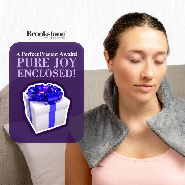 imageBrookstone  TheraSpa Cooling ampamp Warming Heated Neck Wrap ampamp Shoulder Wrap  Microwavable Neck Warmer or Chill in Freezer for Instant Strained Muscles Relief  Lavender Infused Midnight BlackNeck Wrap  Glacier Gray