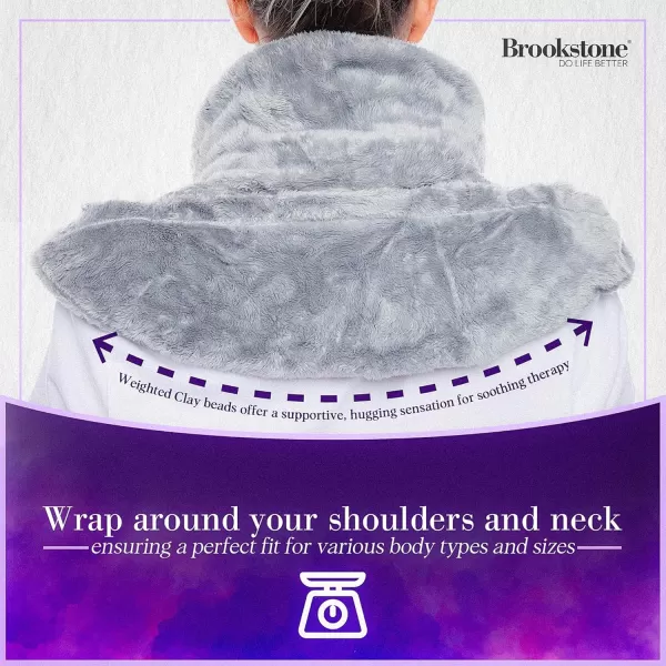 imageBrookstone  TheraSpa Cooling ampamp Warming Heated Neck Wrap ampamp Shoulder Wrap  Microwavable Neck Warmer or Chill in Freezer for Instant Strained Muscles Relief  Lavender Infused Midnight BlackNeck Wrap  Glacier Gray