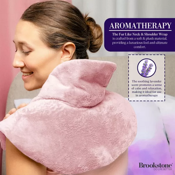 imageBrookstone  TheraSpa Cooling ampamp Warming Heated Neck Wrap ampamp Shoulder Wrap  Microwavable Neck Warmer or Chill in Freezer for Instant Strained Muscles Relief  Lavender Infused Midnight BlackNeck Wrap  Blush Pink