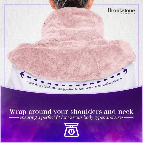 imageBrookstone  TheraSpa Cooling ampamp Warming Heated Neck Wrap ampamp Shoulder Wrap  Microwavable Neck Warmer or Chill in Freezer for Instant Strained Muscles Relief  Lavender Infused Midnight BlackNeck Wrap  Blush Pink