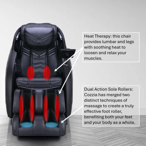 imageBrookstone BK650 Full Body 3D LTrack Technology Massage Chair with Heat Therapy Zero Gravity Voice Control Extendable Footrest with Sole Rollers Black 2024