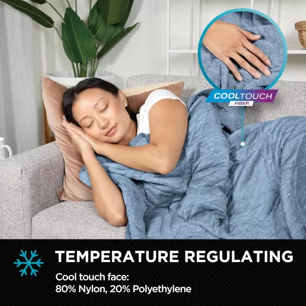 imageBrookstone Cooling Comfort Throw  Innovative Cooling DualSided Throw  Oversized Cool Blanket for Hot Sleepers  Cooling Blankets for Sleeping  Nylon and Polyethylene Cooling Blanket  Faded DenimFaded Denim