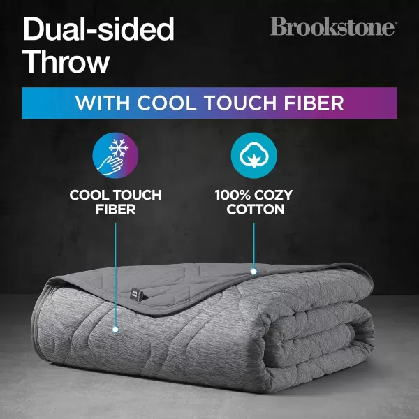 imageBrookstone Cooling Comfort Throw  Innovative Cooling DualSided Throw  Oversized Cool Blanket for Hot Sleepers  Cooling Blankets for Sleeping  Nylon and Polyethylene Cooling Blanket  Faded DenimQuite Shade