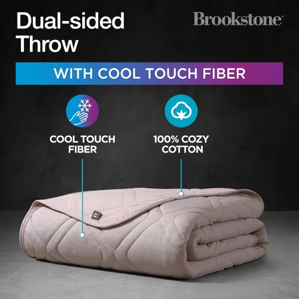 imageBrookstone Cooling Comfort Throw  Innovative Cooling DualSided Throw  Oversized Cool Blanket for Hot Sleepers  Cooling Blankets for Sleeping  Nylon and Polyethylene Cooling Blanket  Faded DenimRose Smoke