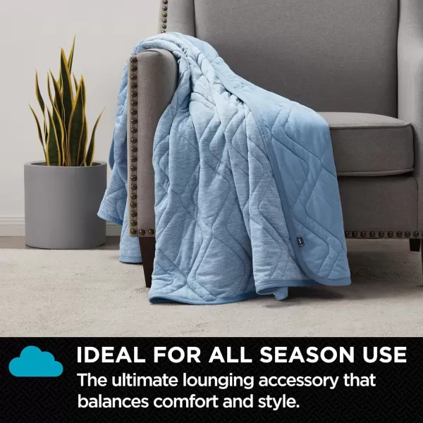 imageBrookstone Cooling Comfort Throw  Innovative Cooling DualSided Throw  Oversized Cool Blanket for Hot Sleepers  Cooling Blankets for Sleeping  Nylon and Polyethylene Cooling Blanket  Faded DenimFaded Denim