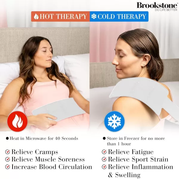 imageBrookstone Gel Bead Ice Pack Back Wrap  Ice Belt for Lower Back Pain Relief  Silicone Bead Hot Cold Pack to Reduce Swelling  Gel Bead Ice Packs Reusable for Back Pain Relief LavenderWhite