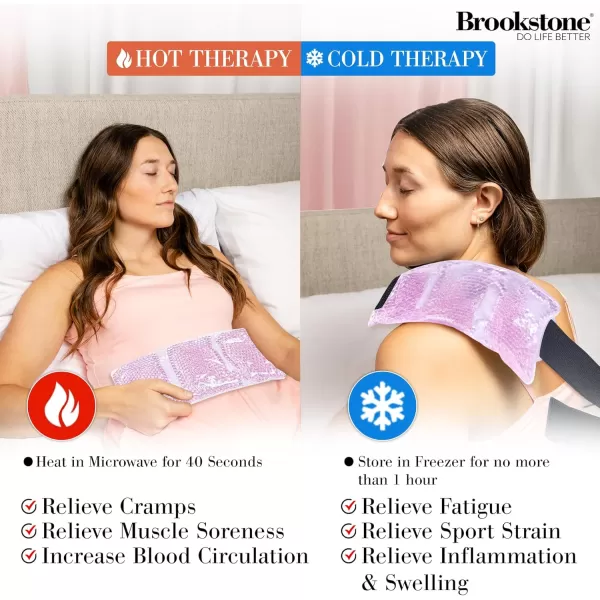 imageBrookstone Gel Bead Ice Pack Back Wrap  Ice Belt for Lower Back Pain Relief  Silicone Bead Hot Cold Pack to Reduce Swelling  Gel Bead Ice Packs Reusable for Back Pain Relief LavenderLavender