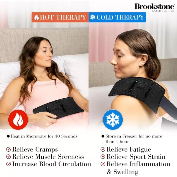 imageBrookstone Gel Bead Ice Pack Back Wrap  Ice Belt for Lower Back Pain Relief  Silicone Bead Hot Cold Pack to Reduce Swelling  Gel Bead Ice Packs Reusable for Back Pain Relief LavenderMidnight Black