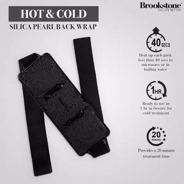 imageBrookstone Gel Bead Ice Pack Back Wrap  Ice Belt for Lower Back Pain Relief  Silicone Bead Hot Cold Pack to Reduce Swelling  Gel Bead Ice Packs Reusable for Back Pain Relief LavenderMidnight Black