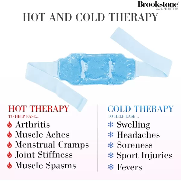 imageBrookstone Gel Bead Ice Pack Back Wrap  Ice Belt for Lower Back Pain Relief  Silicone Bead Hot Cold Pack to Reduce Swelling  Gel Bead Ice Packs Reusable for Back Pain Relief LavenderSky Blue