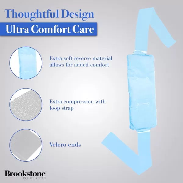 imageBrookstone Gel Bead Ice Pack Back Wrap  Ice Belt for Lower Back Pain Relief  Silicone Bead Hot Cold Pack to Reduce Swelling  Gel Bead Ice Packs Reusable for Back Pain Relief LavenderSky Blue