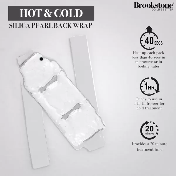 imageBrookstone Gel Bead Ice Pack Back Wrap  Ice Belt for Lower Back Pain Relief  Silicone Bead Hot Cold Pack to Reduce Swelling  Gel Bead Ice Packs Reusable for Back Pain Relief LavenderWhite