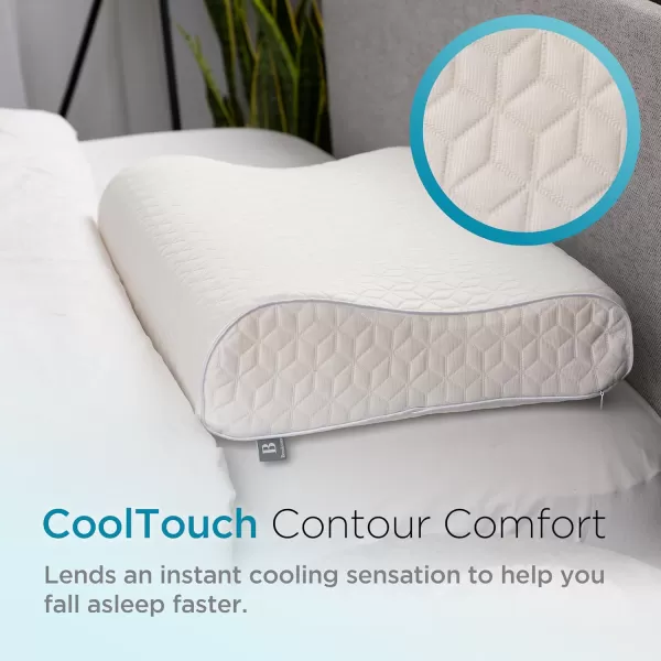 imageBrookstone Memory Foam Pillow  Supportive Pillows Adapt to Bodys Curves for Optimal Comfort Pressure Relief  for Side Back ampamp Stomach Sleepers  Removable Washable CoverCool Touch Comfort Pillow