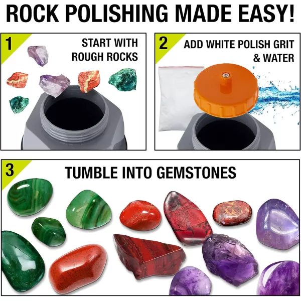 imageBrookstone Rock Tumbler and gem Stone Creation Kit for Kids with Rocks ampamp Jewelry Making Supplies Included