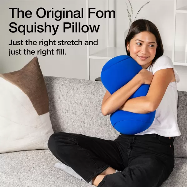imageBrookstone Squishy FOM Cushion Pillow  The Original Stretchy Comfy Colorful Pillow for Neck Lumbar Support and Bed  for Sleeping Car Travel Gift for Mom  Small Pillow Lilac 12 x 7 InchesBlue
