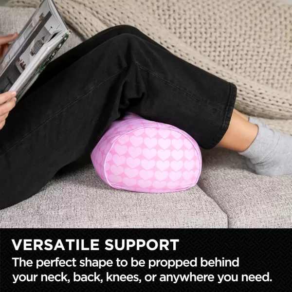 imageBrookstone Squishy FOM Cushion Pillow  The Original Stretchy Comfy Colorful Pillow for Neck Lumbar Support and Bed  for Sleeping Car Travel Gift for Mom  Small Pillow Lilac 12 x 7 InchesHearts