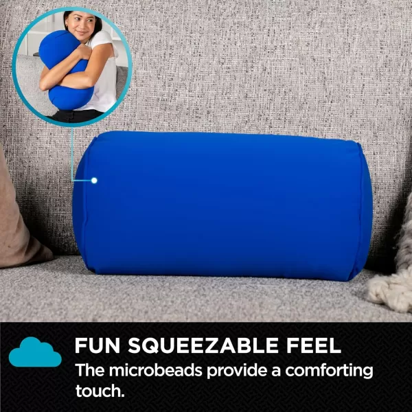 imageBrookstone Squishy FOM Cushion Pillow  The Original Stretchy Comfy Colorful Pillow for Neck Lumbar Support and Bed  for Sleeping Car Travel Gift for Mom  Small Pillow Lilac 12 x 7 InchesBlue