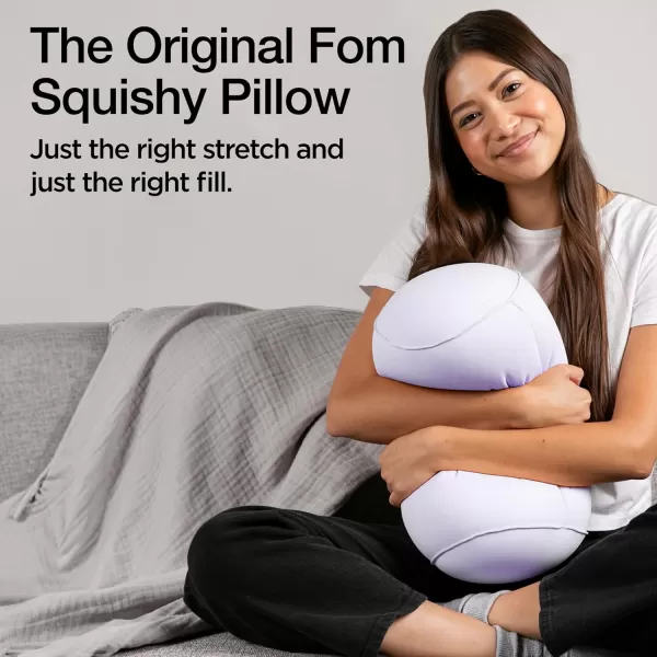 imageBrookstone Squishy FOM Cushion Pillow  The Original Stretchy Comfy Colorful Pillow for Neck Lumbar Support and Bed  for Sleeping Car Travel Gift for Mom  Small Pillow Lilac 12 x 7 InchesLilac