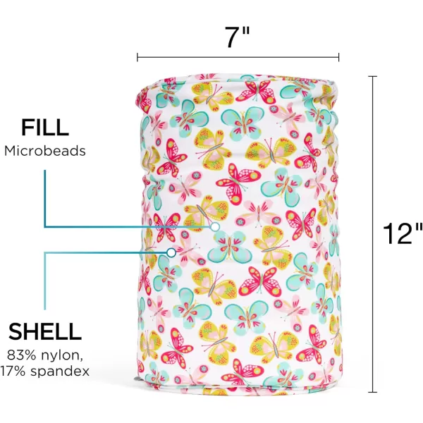 imageBrookstone Squishy FOM Cushion Pillow  The Original Stretchy Comfy Colorful Pillow for Neck Lumbar Support and Bed  for Sleeping Car Travel Gift for Mom  Small Pillow Lilac 12 x 7 InchesButterflies