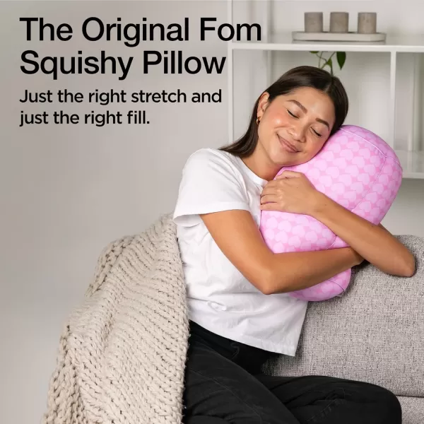 imageBrookstone Squishy FOM Cushion Pillow  The Original Stretchy Comfy Colorful Pillow for Neck Lumbar Support and Bed  for Sleeping Car Travel Gift for Mom  Small Pillow Lilac 12 x 7 InchesHearts