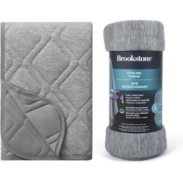 imageBrookstone Cooling Comfort Throw  Innovative Cooling DualSided Throw  Oversized Cool Blanket for Hot Sleepers  Cooling Blankets for Sleeping  Nylon and Polyethylene Cooling Blanket  Faded DenimQuite Shade