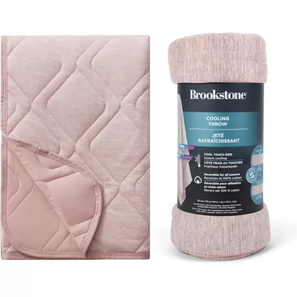 imageBrookstone Cooling Comfort Throw  Innovative Cooling DualSided Throw  Oversized Cool Blanket for Hot Sleepers  Cooling Blankets for Sleeping  Nylon and Polyethylene Cooling Blanket  Faded DenimRose Smoke