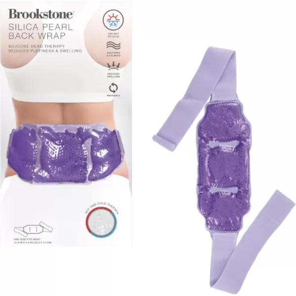 imageBrookstone Gel Bead Ice Pack Back Wrap  Ice Belt for Lower Back Pain Relief  Silicone Bead Hot Cold Pack to Reduce Swelling  Gel Bead Ice Packs Reusable for Back Pain Relief LavenderLavender